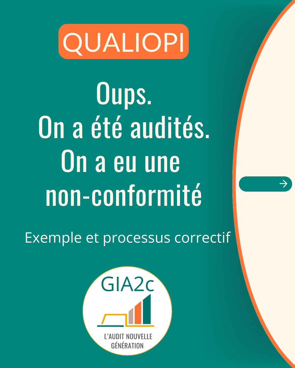 Oups. On a été audités. On a eu une  non-conformité
