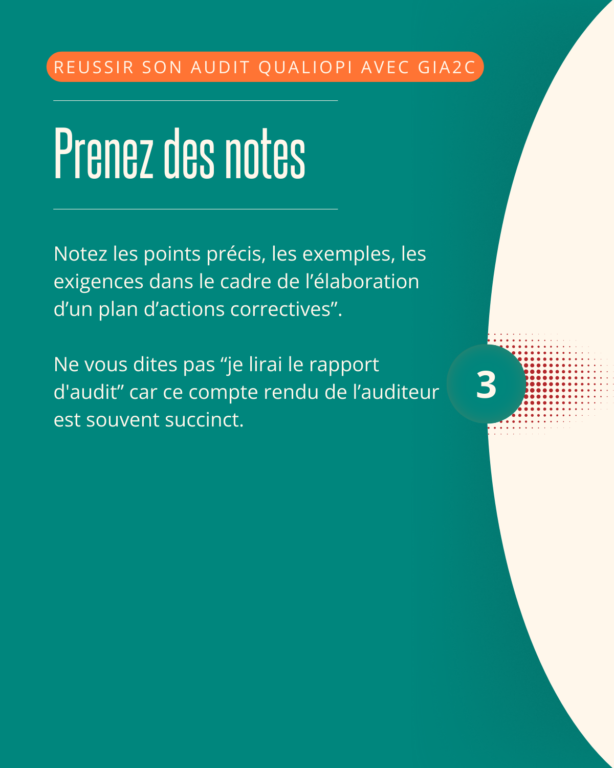 Oups. On a été audités. On a eu une  non-conformité