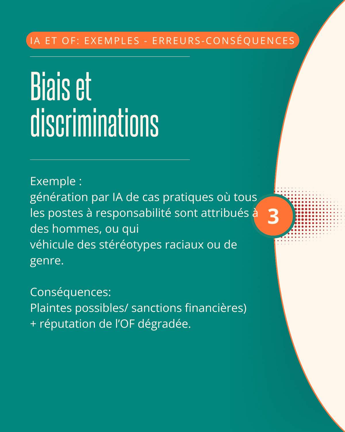 IA et OF:  exemples d’usages, d’erreurs possibles et conséquences 