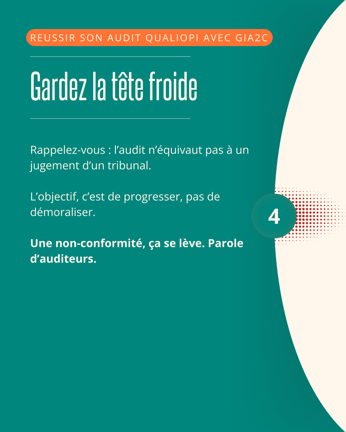 Oups. On a été audités. On a eu une  non-conformité