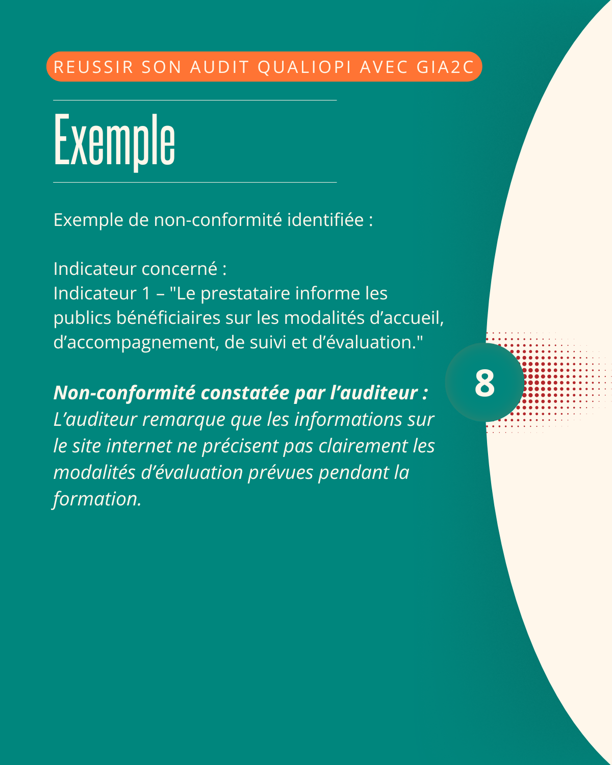 Oups. On a été audités. On a eu une  non-conformité